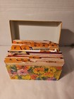 Vintage Tin Metal Recipe Box  Ohio Art Co  Flowers Yellow Full Of Recipes Floral