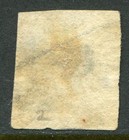 India 1854   a Die I Sg 2 4 Used  2-3 Margins  cat    65    d 