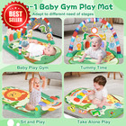 Baby Gym Play Mat Activity Piano Gym Tummy Time Toys For Newborns   Toddlers