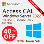 Microsoft Windows Server 2022 - 10 User Client Access Licenses  cals  Brand New