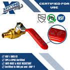 10 Pieces 1 2  Pex Shut Off Ball Valve  Full Port  Lead Free Brass  Hot And Cold