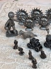 Vintage Lot Of Pewter Figures Lot Of 17 Pewter Items