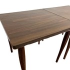 Vintage Small Formica Side Table Plant Stand With Wood Legs  set Of 2 