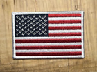 American Flag Patch Embroidered Iron On White Border Usa Us United States 3 5 8 