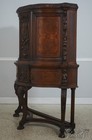 73153  Vintage French Renaissance Carved Walnut China Cabinet