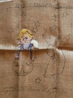  painting The Stars  Jane Mcgown Flynn P805 Burlap Rug Hooking 10 x13  Vintage 