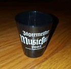 Jagermeister Music Tour 2002   black dark Blue  Hard Plastic Shot Glass 