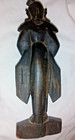 Antique Hand Carved Wood Hindu Goddess Figure Statue