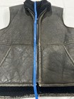 Vintage Sawyer Ii Of Napa Leather And Wool Shearing Vest Made In Usa