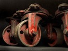 Antique Industrial Caster Set Vtg Furniture Table Kitchen Island Cast Iron Wheel