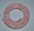 Aaa  Pink Ethiopian Opal Rondelle Beads 3-5 Mm  Handmade Jewelry 8  