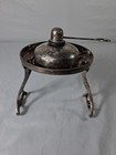 Vintage Silver Plated Spirit Burner Tea Coffee Pot Warmer Stand Alcohol Lamp
