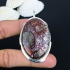 Pretty Crazy Lace Agate Pendant 925 Sterling Silver Pendant Gift For Anniversary