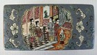 Chinese Porcelain Box Rectangular 8  Hand Painted Blue People 19th Century