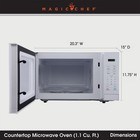 Magic Chef 1000 Watt 1 1 Cubic Feet Digital Touch Countertop Microwave  White