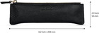 Zippered Genuine Cowhide Leather Pen   Pencil Case     Slim Fountain Pen Holder  P