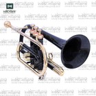 Cornet 3 Valve Brass Musical Instrument With Mouthpiece And Hard Case Black