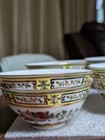 Vtg 10 Chinese Famille Rose Jingdezhen Yellow 4 1 2  X 2  Small Rice Soup Bowls 