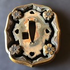 Tsuba Meiji Era Military Sword Guard Authentic Antique Vintage Collectible