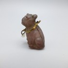 Antique Czech Glass Purple French Bull Dog W  Collar Cracker Jack Charm Mini Fig