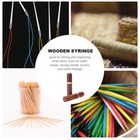 2 Pcs Organizer Wood Case Sewing Box Pin Storage Tube Wooden Container