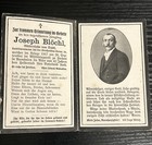 Vtg 1917 Wwi Memorial Funeral Card german Joseph Blochl