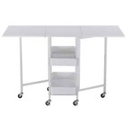 Kensington White Table Rolling Cart By Simply Tidy   