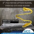 1 Pack 2  X 3ft Twisted Eye Web Sling Lifting Strap Industrial 3100 Lbs