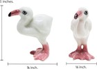 1  H Tiny Baby Flamingo Bird Miniature Ceramic Animal Figurine Replica Porcelain