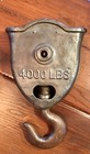 Rare 2 Ton Pulley Single Sheave Crane Hoist Swivel Hook Snatch Block 4000 Lb