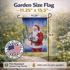 Caroline s Treasures Society Finch With Santa Claus Garden Flag Fnt1219gf