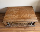 Antique Clark s O n t  Two-drawer Spool Thread Oak General Store Display Cabinet