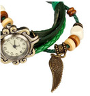 Beautiful Bohemian Style Retro Handmade Leather Angel Wing Women s Watches
