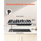 24  Built-in Gas Cooktop 4 Burners Stainless Steel 27000btu Lpg Ng