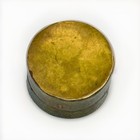 Vintage Art Deco Pill Box Snuff Container Mother Of Pearl Inlay Brass