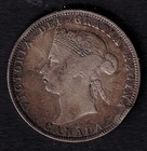 Canada 1871 25c Twenty Five Cent Silver Coin Queen Victoria Vg Obv 2  925 Silver