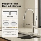 Jomoo Brushed Nickel Kitchen Faucet With Pull Down Sprayer  2-mode