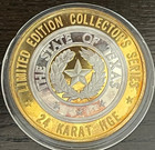 Grand Casino Mississippi  40 Size Silver Strike State Of Texas 24 Karat Hge