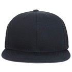 Youth Stylish Flat Bill Structured Mesh Back Snapback Trucker Cap - Black Black