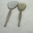 Vintage Mid Century Victorian Gold Color  Cameo Hand Brush And Mirror Vanity Set