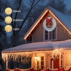 Pre-lit 60 In Lighted Christmas Wreath For Front Door Decor With Bow Decoration