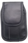 Black Leather Case Vertical With Pinch Clip Fits Great Call Lively Flip Phone
