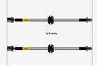 Front Hel Conversion Brake Lines Hoses For Bmw Mini R53 Cooper To R56 Calipers