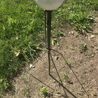 Detroit Central Station Antique Lightning Rod  Stand   Milk Glass Globe 67  Tall