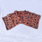 Kuba Appliqu  d Raffia Textile Congo 146x30 Inch