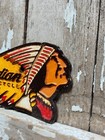 Vintage Indian Motorcycle Porcelain Sign Old Cast Iron Dealer Plaque Bike Sales