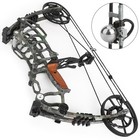 30-60lbs Dual-use Compound Bow Kit Steel Ball Arrows Fishing Sports Field Target