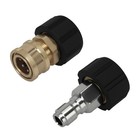 M22-14mm Female 3 8in Male Brass Adapter Set For Pressure Washer 5000 Psi