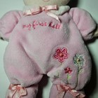 Child Of Mine Carter   s Plush Doll Pink My First Doll Rattle 8  Flower Suit 