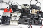 Lot Of 16 - 35mm Film Cameras -  broken for Parts Sold As Is  Various Brands